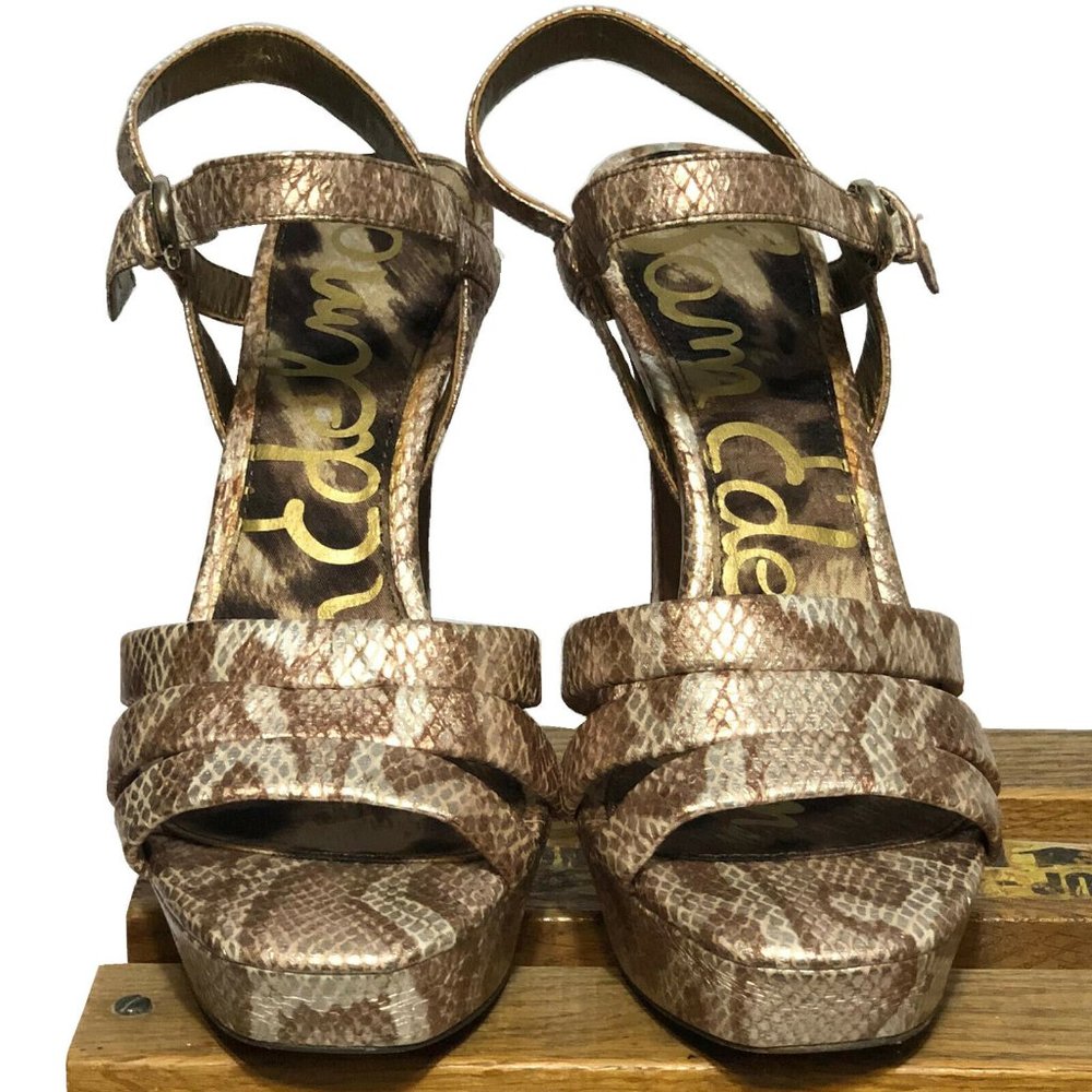 Sam Edelman Taryn Women Snakeskin Heels Size 7.5